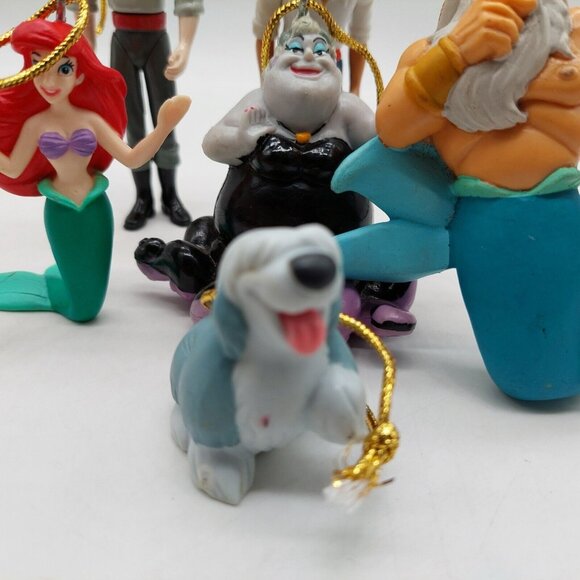 Disney The Little Mermaid Lot Of 7 PVC Figures Read Ornaments - Picture 12 of 16